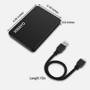 Hwayo 1TB Portable External Hard Drive, Ultra Slim 2.5" USB 3.0HDD Storage